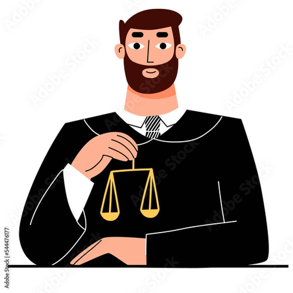 Fototapeta Mbti concept. Manager character. Male judge.