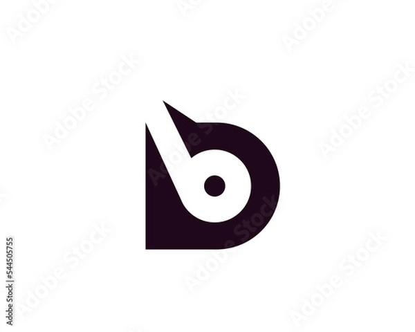 Fototapeta Dynamic B Letter Logo in Black and White for Bold Brands, A bold logo featuring the letter "B" in black and white, suitable for dynamic and energetic brands.