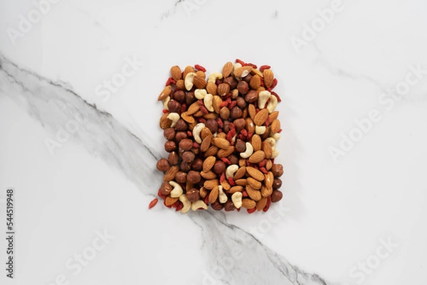 Obraz nut mixture on a light background
