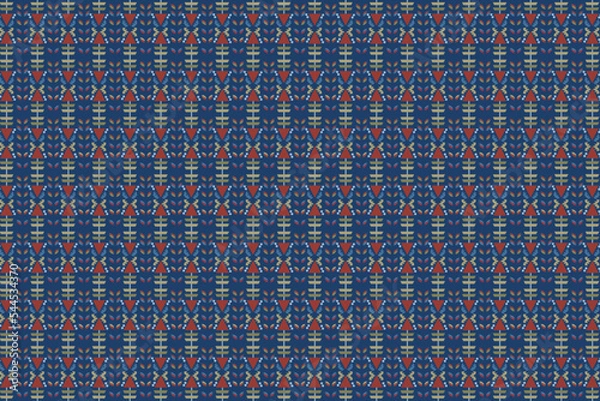 Fototapeta Seamless pattern Beautiful fabric background. Vector texture, Illustration. Doodles in multiple colors.