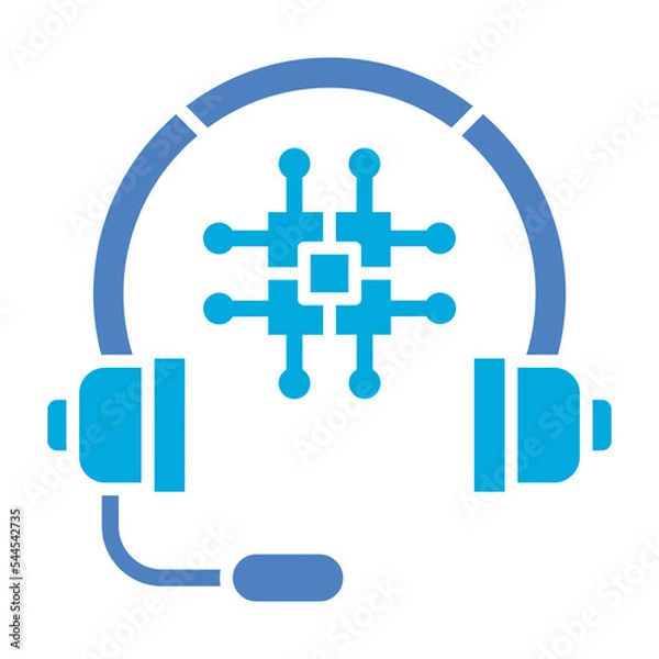 Obraz Headset Glyph Two Color Icon