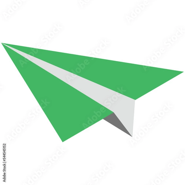 Obraz Paper Plane Flat Illustration