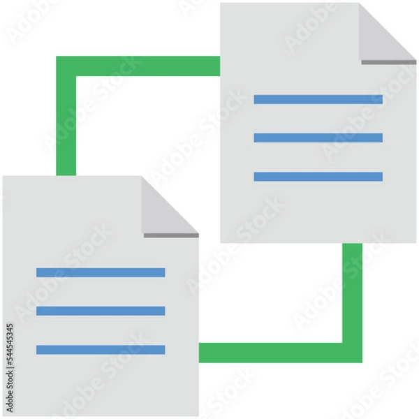 Fototapeta File Share Flat Illustration