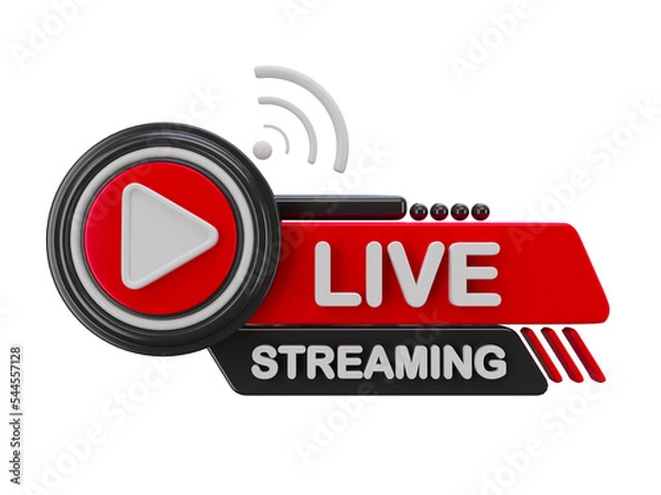 Fototapeta Youtube live streaming banner design template cutout
