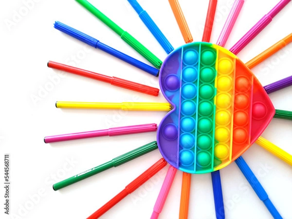 Fototapeta Image of trendy Pop it fidget toy