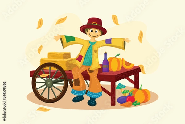 Obraz Happy Thanksgiving Day Vector Illustration