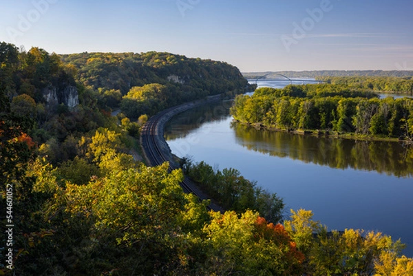 Obraz Mississippi River Scenic Autumn Landscape