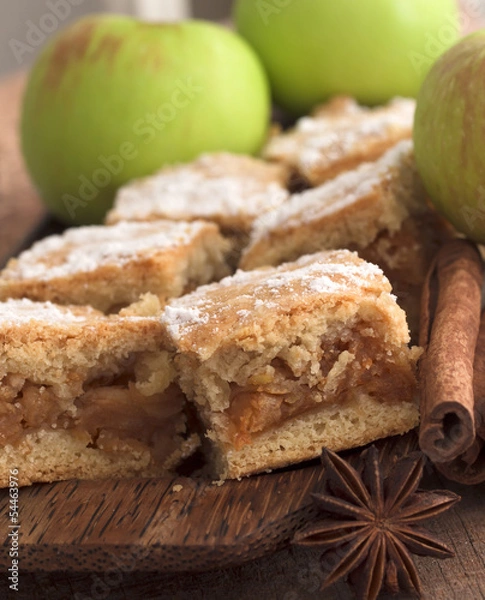 Obraz apple pie with cinnamon