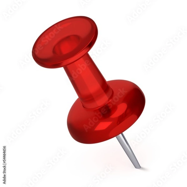 Obraz 3D Realistic Thumbtack - Red