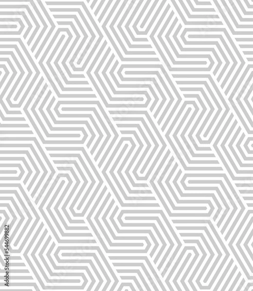 Fototapeta Vector seamless texture. Modern geometric background with hexagonal tiles.