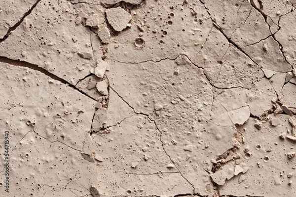 Obraz Dry cracked earth during drought and disaster