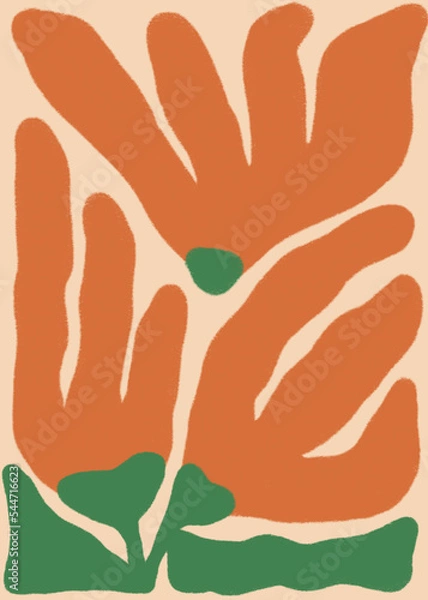 Fototapeta Retro Flower Print