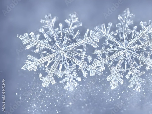 Obraz The snowflake crystal is a beautiful thing to behold. It's so intricate and delicate, like a work of art. Every time I see one, I can't help but be amazed at the wonder of nature.