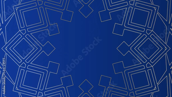 Obraz Modern elegant luxury blue mandala pattern background