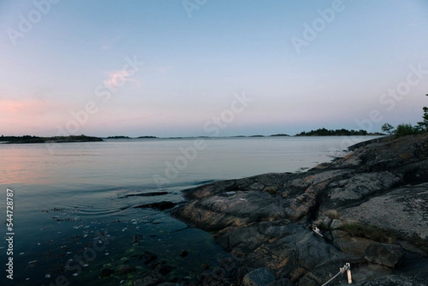 Obraz Sunset out in Västerviks Archipelago Sweden