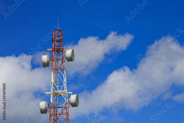 Obraz Antenna with blue sky