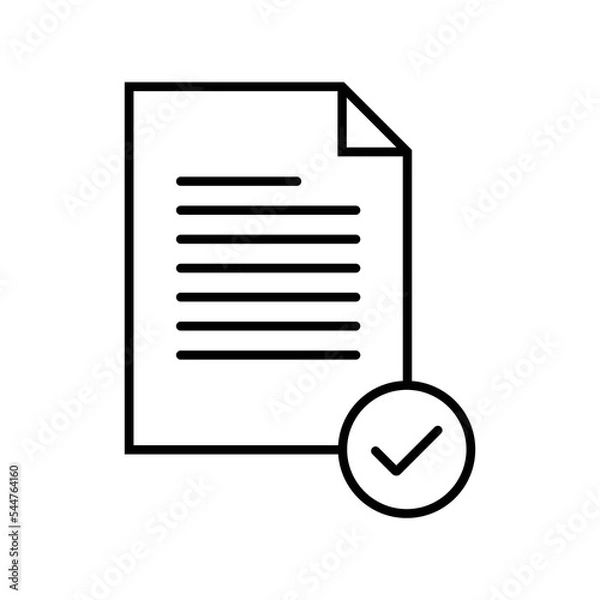 Fototapeta file check or document icon vector