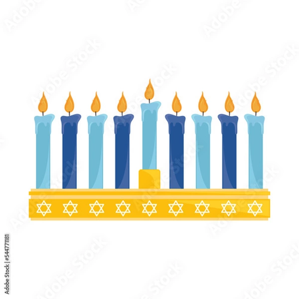 Obraz menorah candles hanukkah