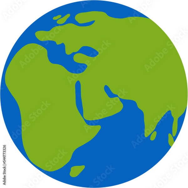 Fototapeta Freehand world map sketch on globe.