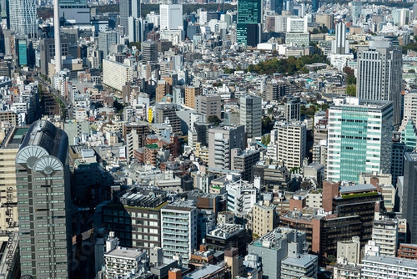 Fototapeta 東京恵比寿の高層ビルから望む都市景観