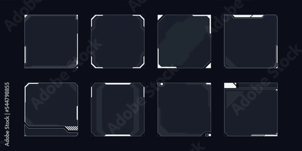 Fototapeta Abstract frame hud technology futuristic user interface