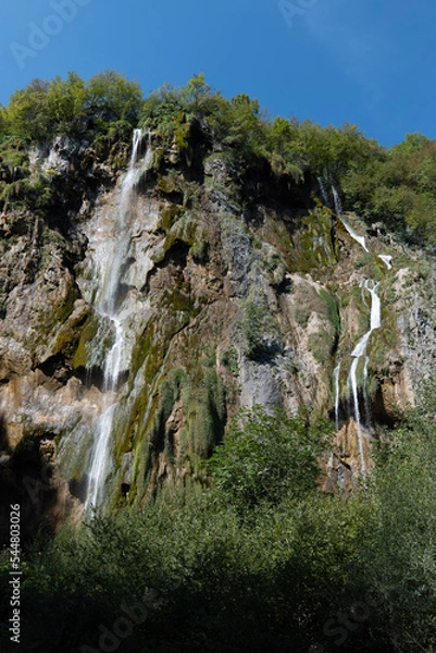 Fototapeta waterfall in the mountains