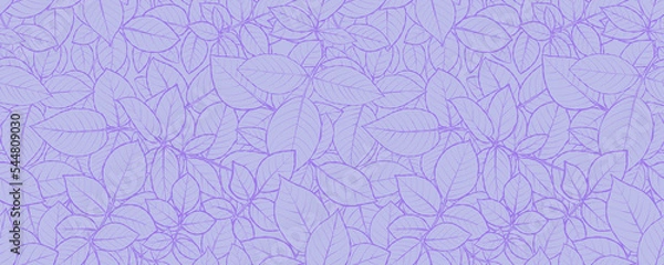Obraz Horizontal banner. Lilac leaves. Dense seamless pattern Vector