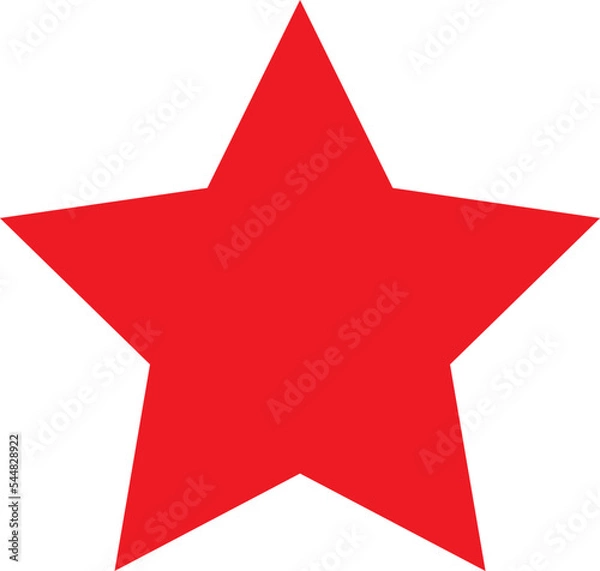 Obraz Red  star icon on white (vector)	
