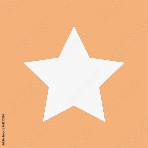 Obraz white  star icon on orange