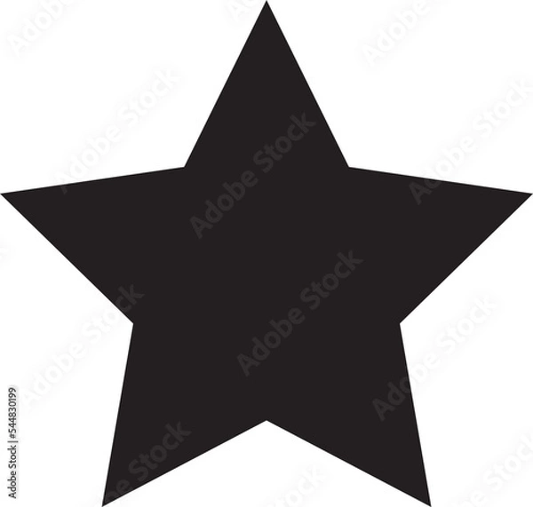 Obraz black star icon on white (vector)