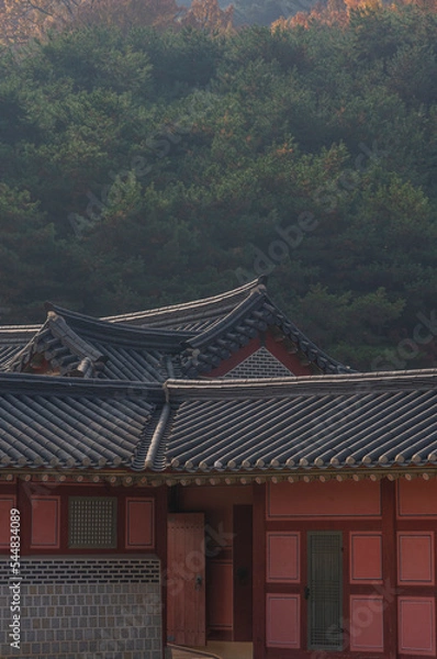 Fototapeta 한국의 풍경 화성행궁 성곽의길 