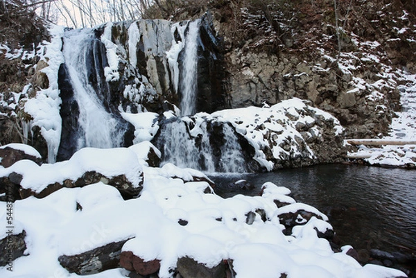 Obraz 氷瀑と流水
