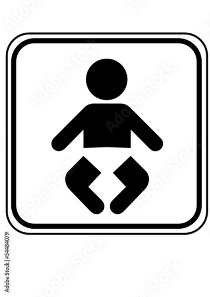 Obraz Piktogramm Wickelraum