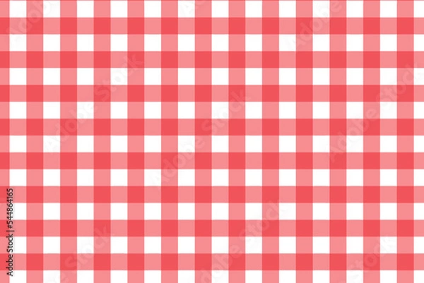 Obraz Gingham pattern design. Checked plaids in red.