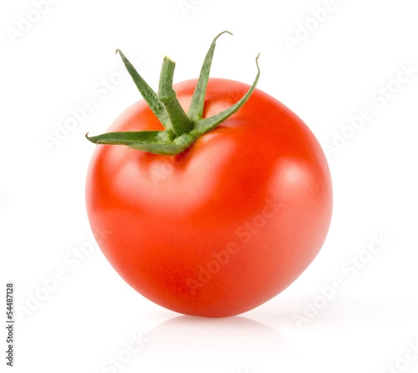 Fototapeta Fresh Tomato Isolated on White Background