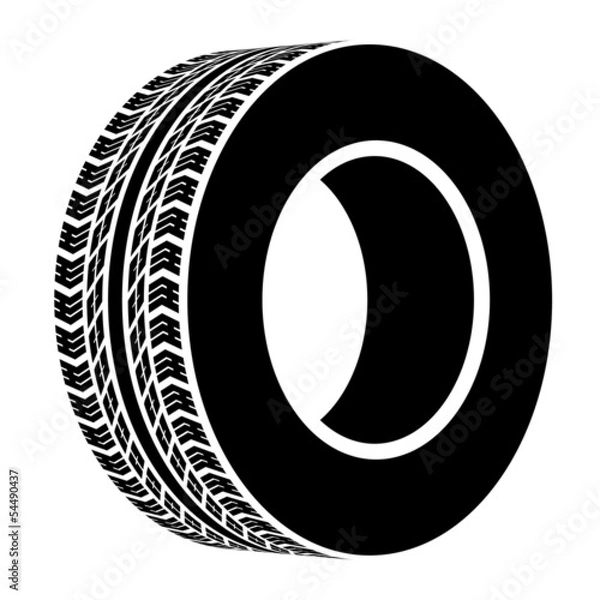 Fototapeta vector black terrain tyre symbol
