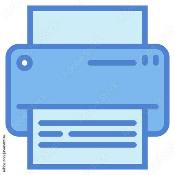 Fototapeta printer two tone icon style