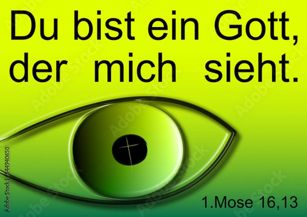 Obraz Du bist ein Gott der mich sieht