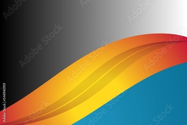 Fototapeta Abstract colorful background with waves and shapes