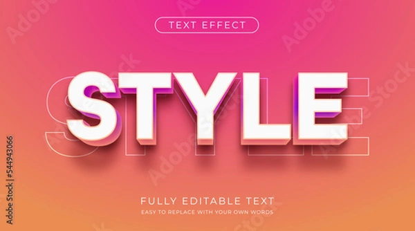 Fototapeta Modern Text effect Editable font style