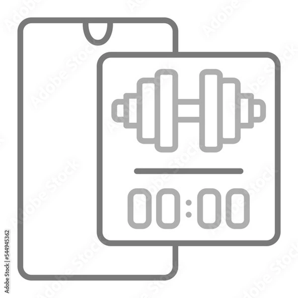 Obraz Application Greyscale Line Icon