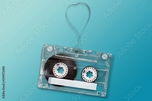 Obraz Old retro Audio cassette on the desk