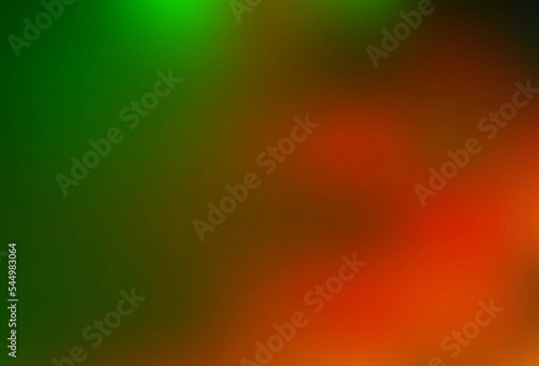 Obraz Light Green, Red vector bokeh and colorful pattern.