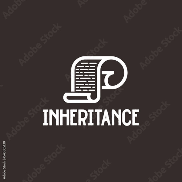 Fototapeta inheritance simple line logo design