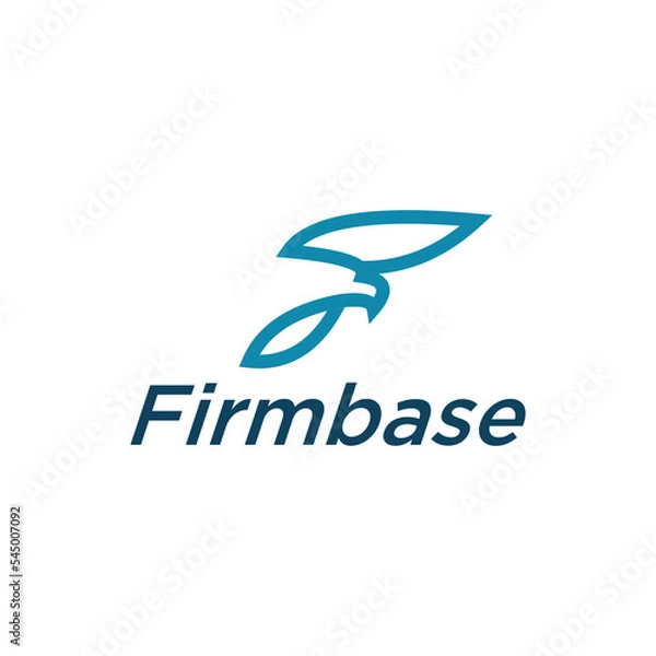 Fototapeta layoletter F head eagle logo design element , head eagle logo design template