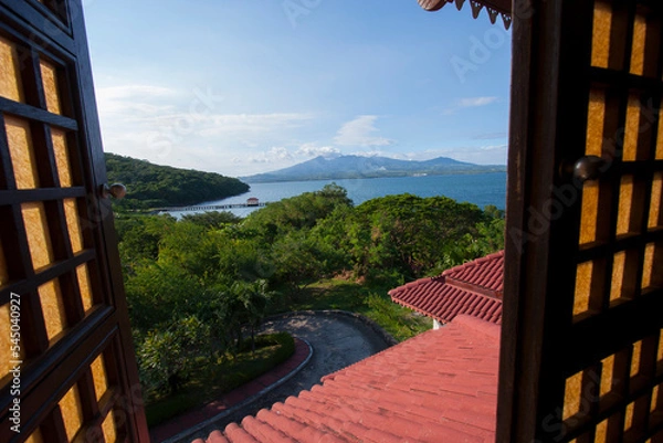 Fototapeta View from a window at Corregidor Island, Philippines