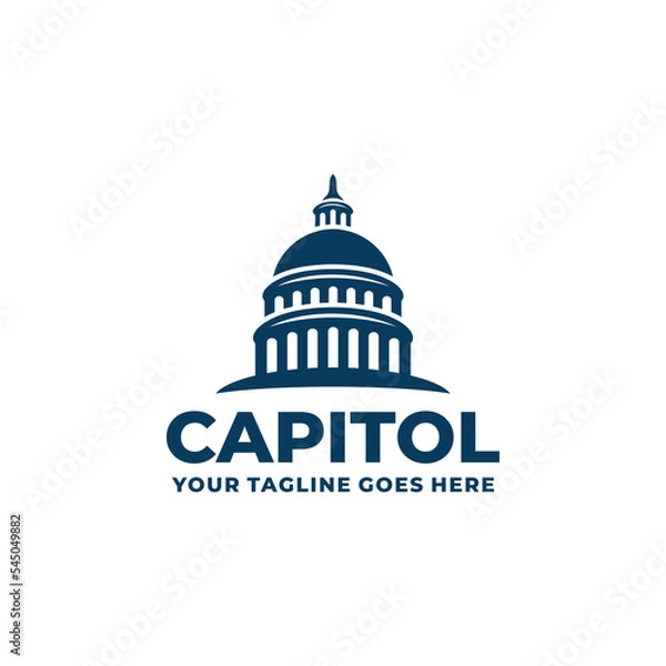 Obraz Capitol building logo design vector