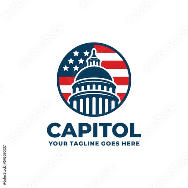 Obraz Capitol building logo design vector