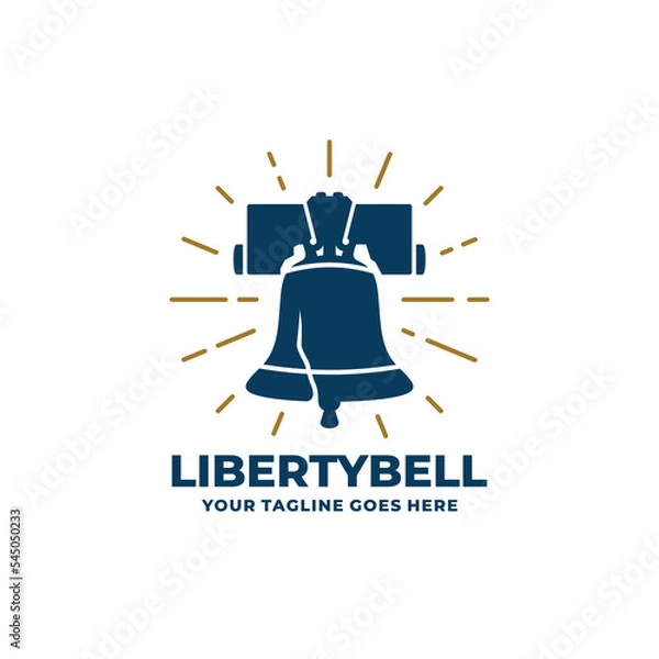 Obraz Liberty bell logo design vector