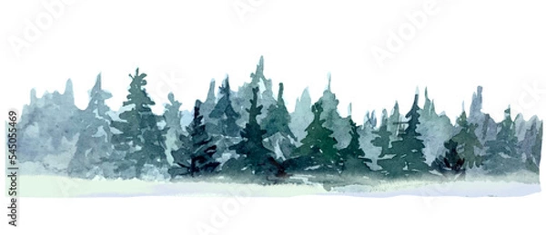 Obraz winter forest landscape